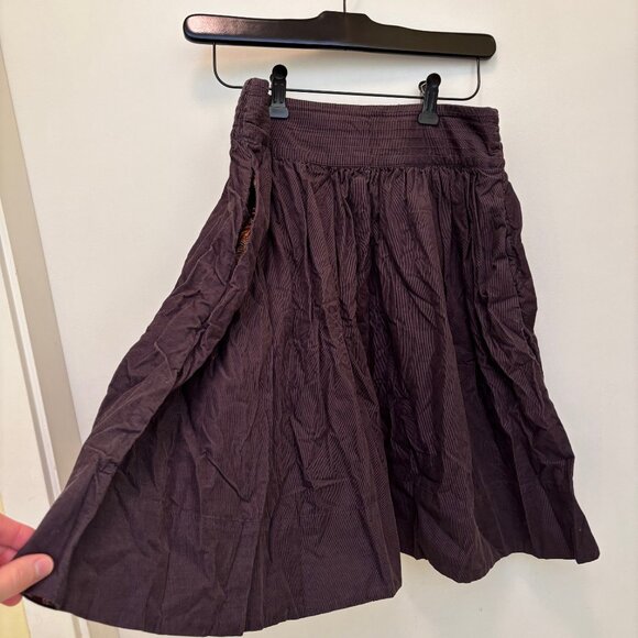 EDME & ESYLLTE purple corduroy midi skirt S 4 - Picture 2 of 7